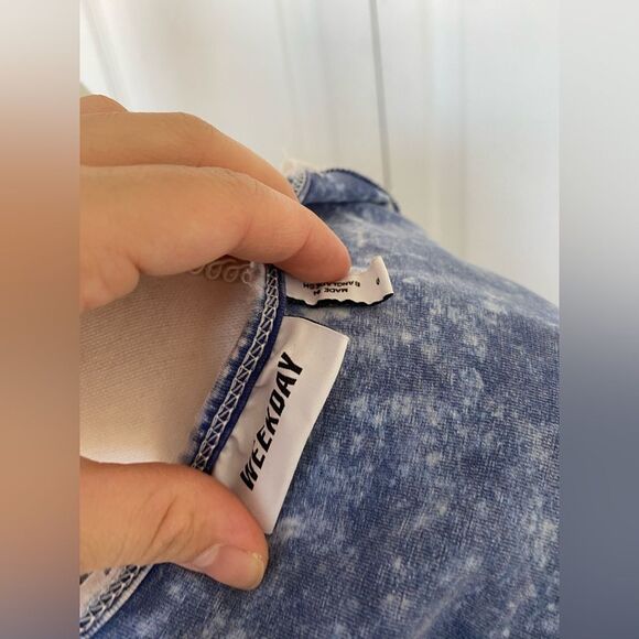 Weekday Brand Swedish Distressed Denim Tee - Picture 5 of 5